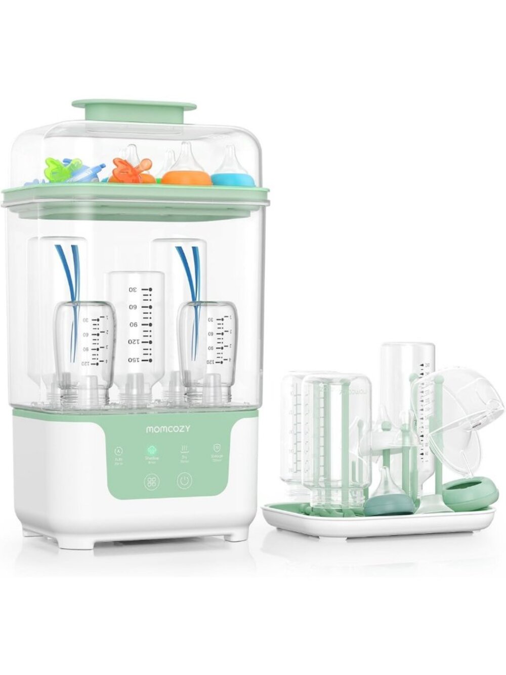 4-in-1 Compact Bottle Sterilizer & Dryer | Modular Nesting Design for Easy Use